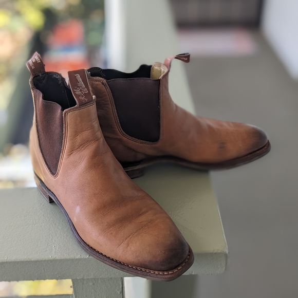 R.M. Williams Men's Brown Chelsea Leather Boots - Picture 1 of 5